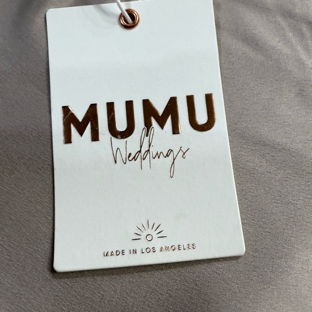 *NWT* Show Me Your MuMu Jasmine Halter Midi Dress - Champagne Luxe Satin - Picture 7 of 11